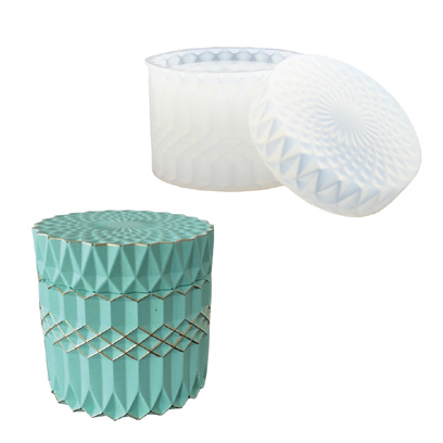 Moule en silicone - Boîte à bougie avec couvercle Moule en silicone - Boîte à bougie avec couvercle ø 9,5 cm x 6,5 cm