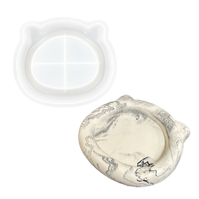 Moule en silicone - Plateau en forme de chat Moule en silicone - Plateau en forme de chat 17,2cm x 14,6cm x 2,3cm