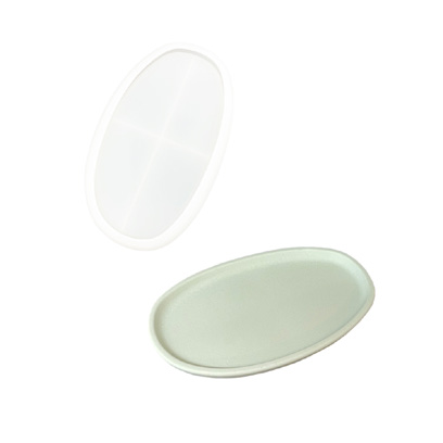 Moule en silicone - Plateau ovale irrégulier - S Moule en silicone - Plateau ovale irrégulier - S 19,4cm x 11,8cm x 1,8cm